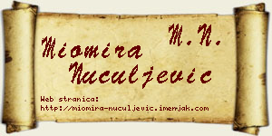 Miomira Nuculjević vizit kartica